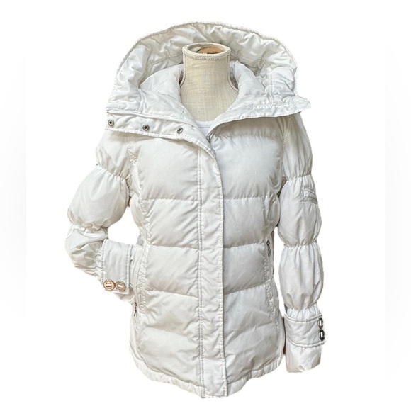 Calvin Klein Jackets & Blazers - Calvin Klein White Down Puffer Winter Jacket with Hood Size: M